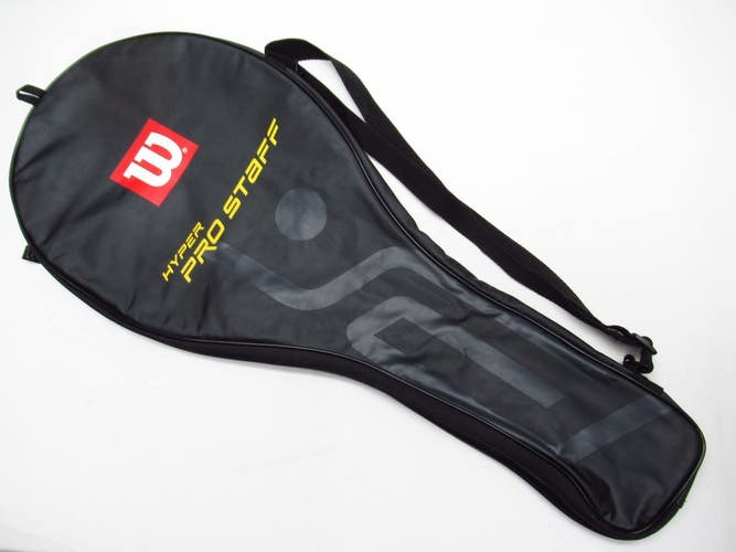 WILSON "HYPER PRO STAFF" SINGLE ZIPPERED TENNIS RACQUET COVER W/ STRAP