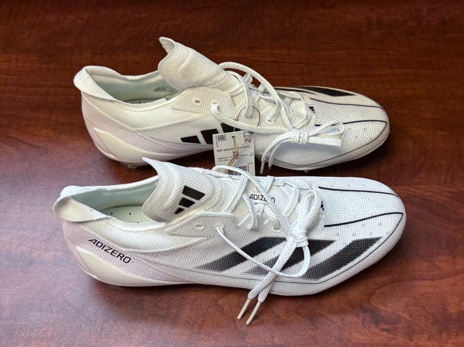 Adidas SM Adizero Electric Football Cleats White Black Team (IH5030) Men’s 14