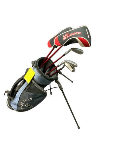 Used Powerbilt LIL SLUGGER Jr Package Set RH White/Black/Red 6 Piece 11823-S000033211