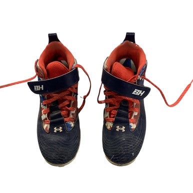 Used Under Armour BH BB/SB Cleats Navy Blue Junior 02.5 11479-S000400481