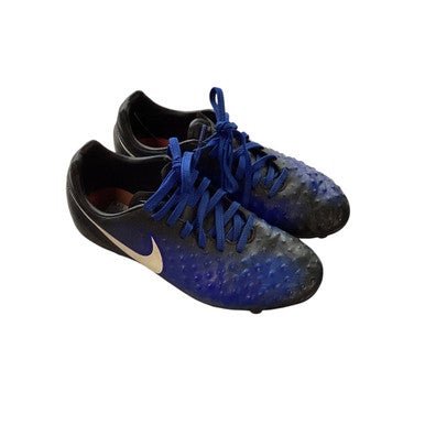 Used Nike MAGISTA OPUS II FG Soccer Cleats Black And Royal Blue Junior 05.5 11479-S000400535