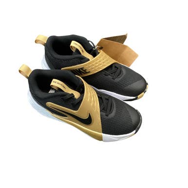 Used Nike TEAM HUSTLE D 12 Basketball Shoes Y Black And Gold Junior 03 11479-S000400530