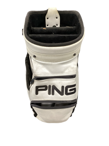 Used Ping STAFF BAG Mens Cart Bag White 11613-S000165037