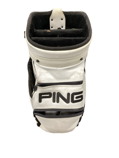 Used Ping STAFF BAG Mens Cart Bag White 11613-S000165037