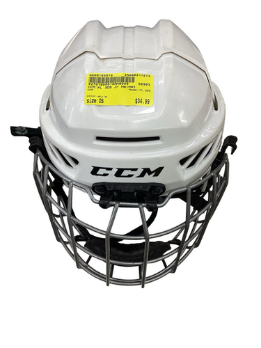 Used CCM FL 3DS Helmet Cage Combo White One Size 11613-S000165016