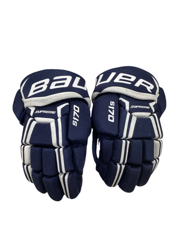 Used Bauer SUPREME S170 Youth Gloves Navy Blue 9" 11613-S000165007