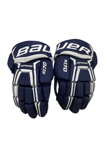 Used Bauer SUPREME S170 Youth Gloves Navy Blue 9" 11613-S000165007