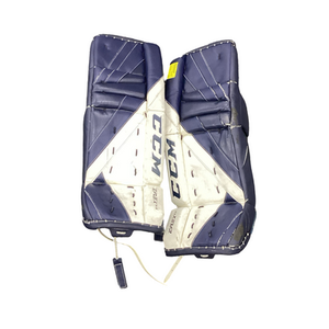 Used CCM EFLEX 5.5 Goalie Leg Pads Youth Navy Blue 26" 11613-S000164989