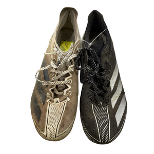 Used Adidas ADIZERO Adult FB Cleats Black And White Senior 9.5 11613-S000165227