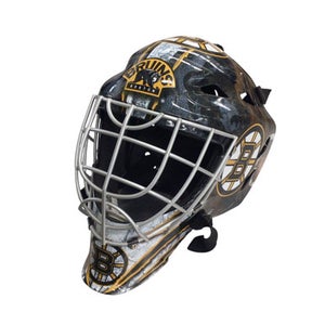 Used Franklin BOSTON BRUINS GOALIE HELMET Senior Goalie Helmet/Mask Black MD 11760-S000079841
