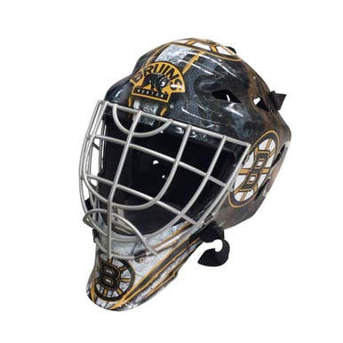 Used Franklin BOSTON BRUINS GOALIE HELMET Senior Goalie Helmet/Mask Black MD 11760-S000079841