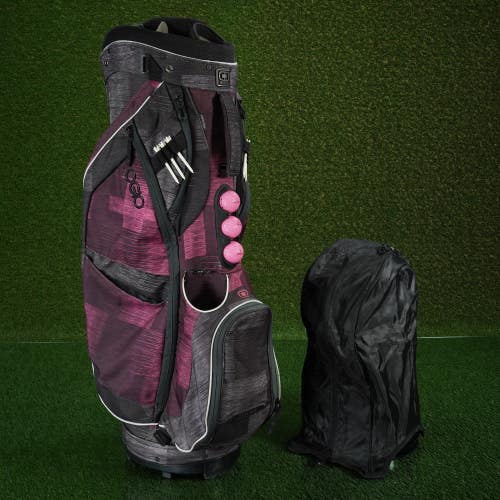 OGIO DUCHESS WOMEN'S CART BAG 15 WAY LADIES GOLF BAG, PURPLE / PINK / GRAY, WOW!