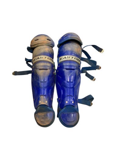 Used Easton SHIN GUARDS Catchers Helmet w/Mask Navy Blue MD 11884-S000049874