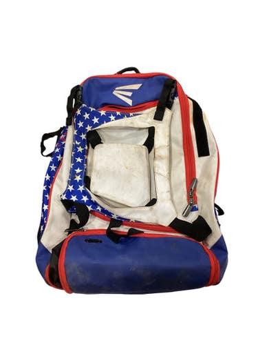 Used Easton AMERICAN FLAG BASEBALL BAG BB/SB Player Carry Bag Navy Blue 11884-S000049876