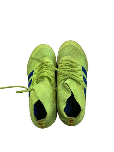 Used Adidas NEMESIS Soccer Indoor Shoes Yellow Junior 04 11884-S000049807