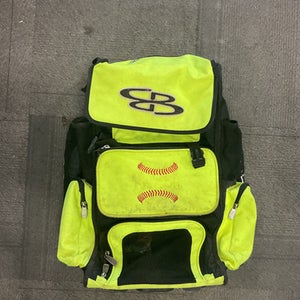 Used BoomBah SOFTBALL WHEELED BACKPACK BAG BB/SB Player Wheeled Bag Green 11614-S000218525