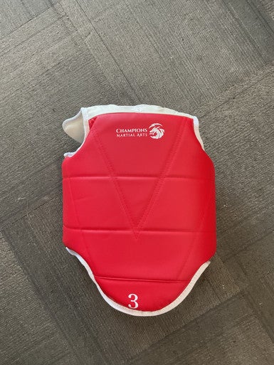 Used Martial Arts Chest Guard Red SM 11614-S000218555