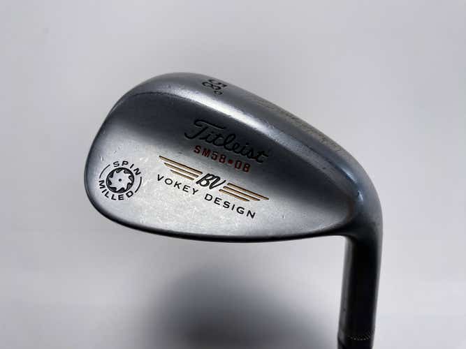 Titleist Vokey Spin Milled Chrome 2009 Lob Wedge LW 58* 8 Wedge Steel Mens RH