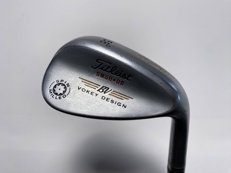 Titleist Vokey Spin Milled Chrome 2009 Lob Wedge LW 58* 8 Wedge Steel Mens RH