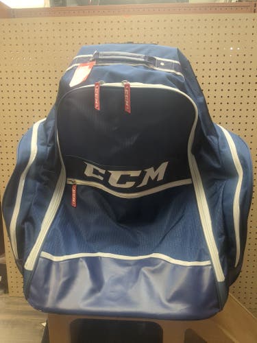 CCM Bag (New) 390 Wheeled Backpack Navy/White 18"