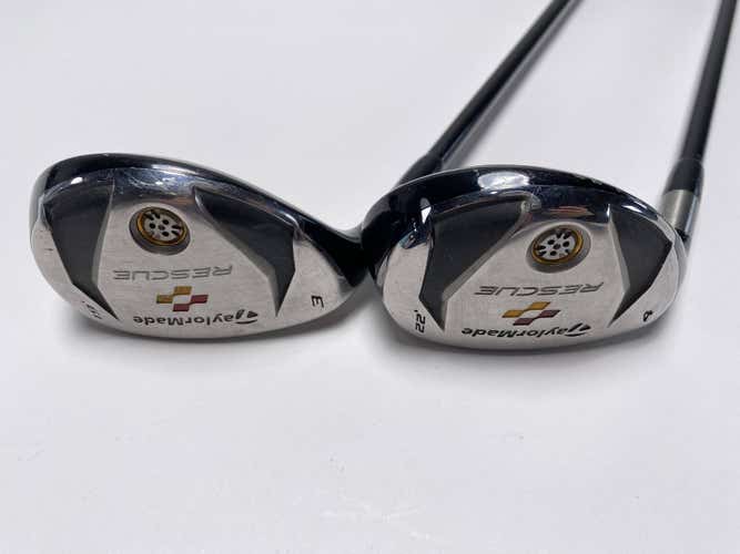 TaylorMade Rescue 2009 3 & 4 Hybrid Set 19* 22* Aldila REAX Regular Mens LH
