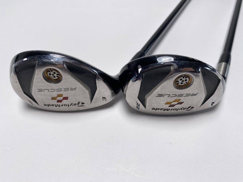 TaylorMade Rescue 2009 3 & 4 Hybrid Set 19* 22* Aldila REAX Regular Mens LH