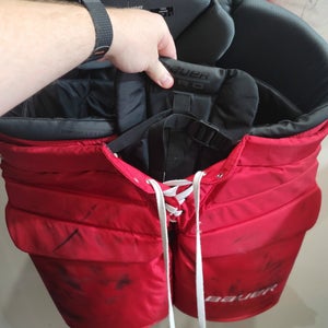 Senior XL Bauer Pro Hockey Goalie Pants Red.