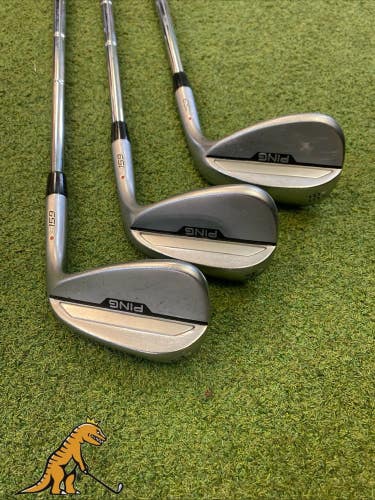 Used Ping Red Dot S159 Wedge Set 50*, 54*, 58* Dynamic Gold Tour Issue Steel