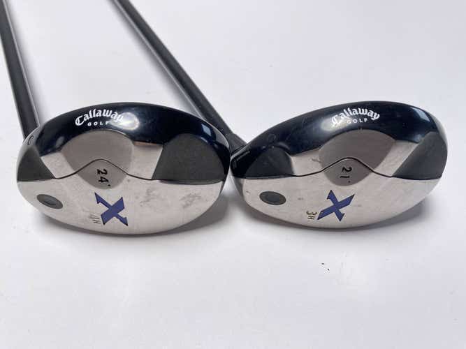 Callaway X 3 & 4 Hybrid Set 19* 24* 80g Stiff Graphite Mens RH