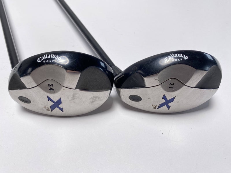 Callaway X 3 & 4 Hybrid Set 19* 24* 80g Stiff Graphite Mens RH