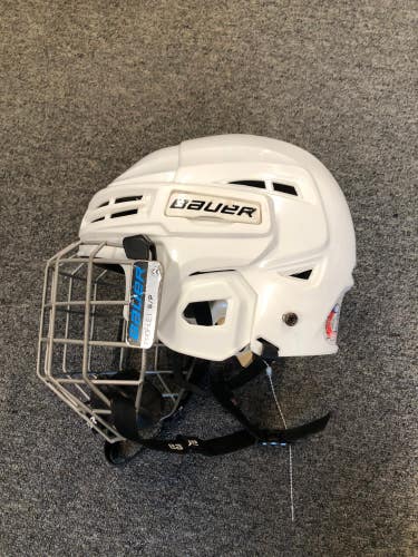 White Small Bauer IMS 5.0 Helmet (Used)