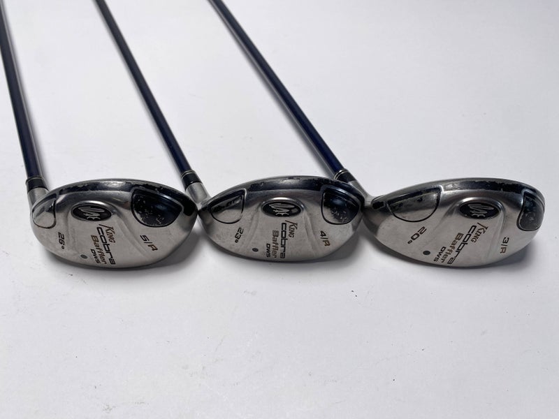 Cobra Baffler DWS 2008 Hybrid Set 3 4 5 20* 23* 26* Aldila 65g Stiff Mens RH