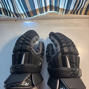 Black STX Surgeon RZR2 Lacrosse Gloves Extra Large (New)