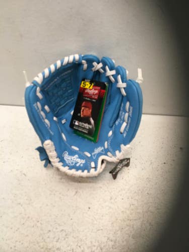 Used Rawlings H100BCBW BB/SB Glove RH Throw Royal Blue 10" 11443-S000196690