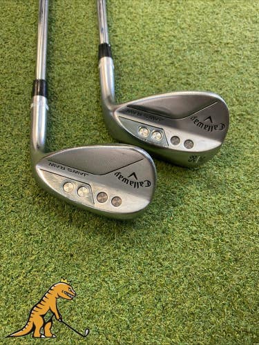 Used RH Callaway Jaws Raw Wedge Set 54*, 58* Project X 6.0 Stiff Flex Steel