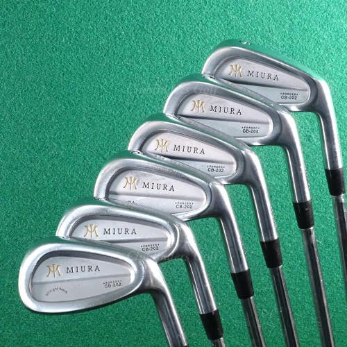 Miura CB-202 Forged Straight Neck 5-PW Iron Set NS Pro Super Peening Extra Stiff