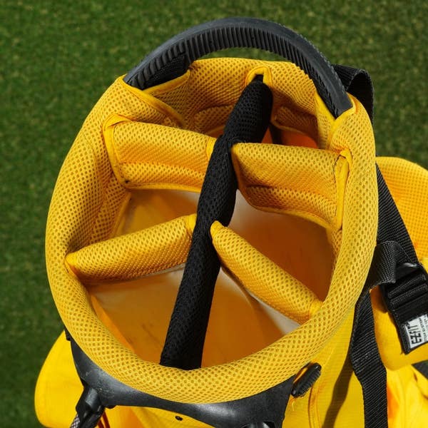 SUN MOUNTAIN H2NO WATERPROOF STAND BAG 6 WAY GOLF BAG, RARE YELLOW
