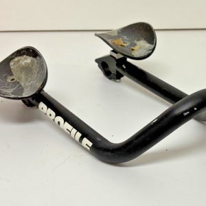 Vintage Profile Design Black Aluminum 150mm x 250mm Clip-On Aerobar 26mm Clamp
