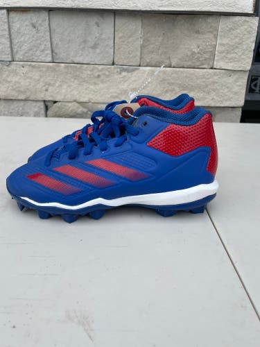 Blue Kid's Size M 2.0 (W 3.0) Youth Adidas Adizero High Top Footwear (Used)