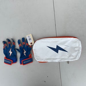 Blue Youth Small Bruce Bolt Batting Gloves (Used)