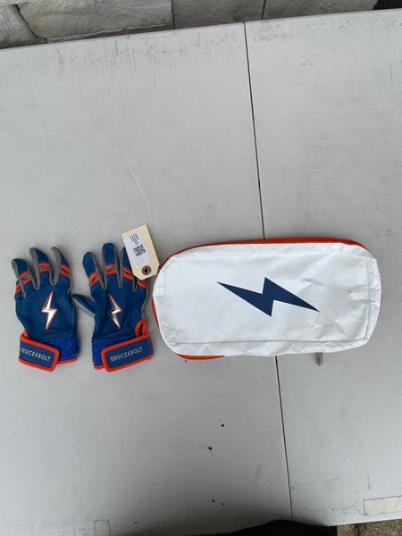 Blue Youth Small Bruce Bolt Batting Gloves (Used)
