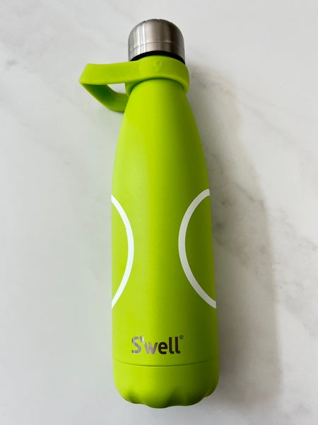 S'well Vacuum Insulated Stainless Steel Water Bottle 17 oz handle tennis green
