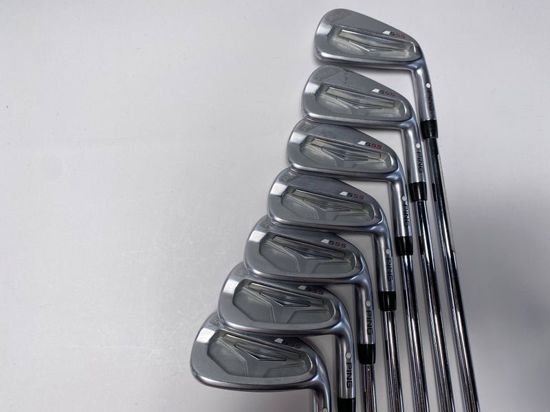 Ping S55 Iron Set 4-PW White Dot 3* Up NS Pro CFS 105g Stiff Steel Mens RH