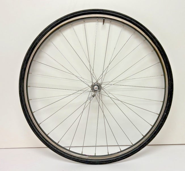 Vintage Trek Matrix Titan II Gray Aluminum 700C Front Wheel Sansin Hub +Tire