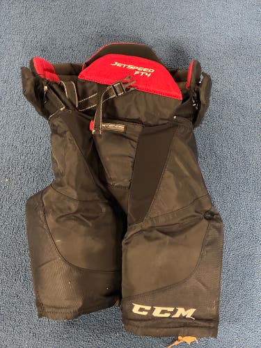 Black Junior Medium CCM Jetspeed FT4 Hockey Pants (Used)