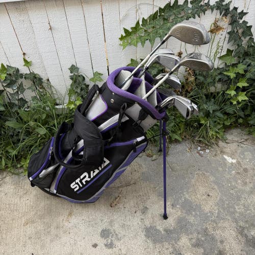Womens Wilson Staff and TaylorMade Golf Club Complete Set With Bag Purple