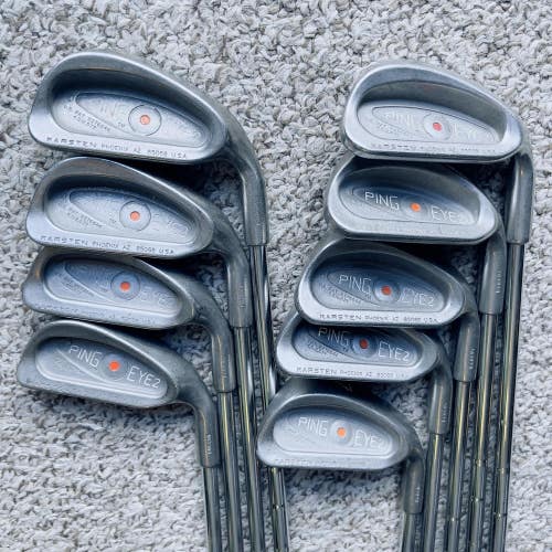 Ping Eye 2 Orange Dot Mens Right Handed Golf Club Iron Set 3-9+PW+SW