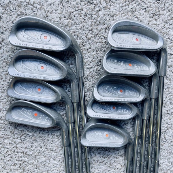 Ping Eye 2 Orange Dot Mens Right Handed Golf Club Iron Set 3-9+PW+SW