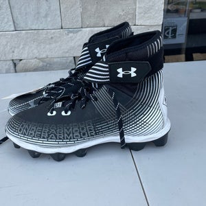 Black Men's Size M 8.5 (W 9.5) Adult Under Armour Highlight High Top Cleats Molded Cleats (Used)