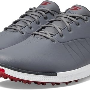 Skechers GO GOLF Tempo Waterproof Golf Shoes Gray/Red Size 9.5 Extra Wide NEW!